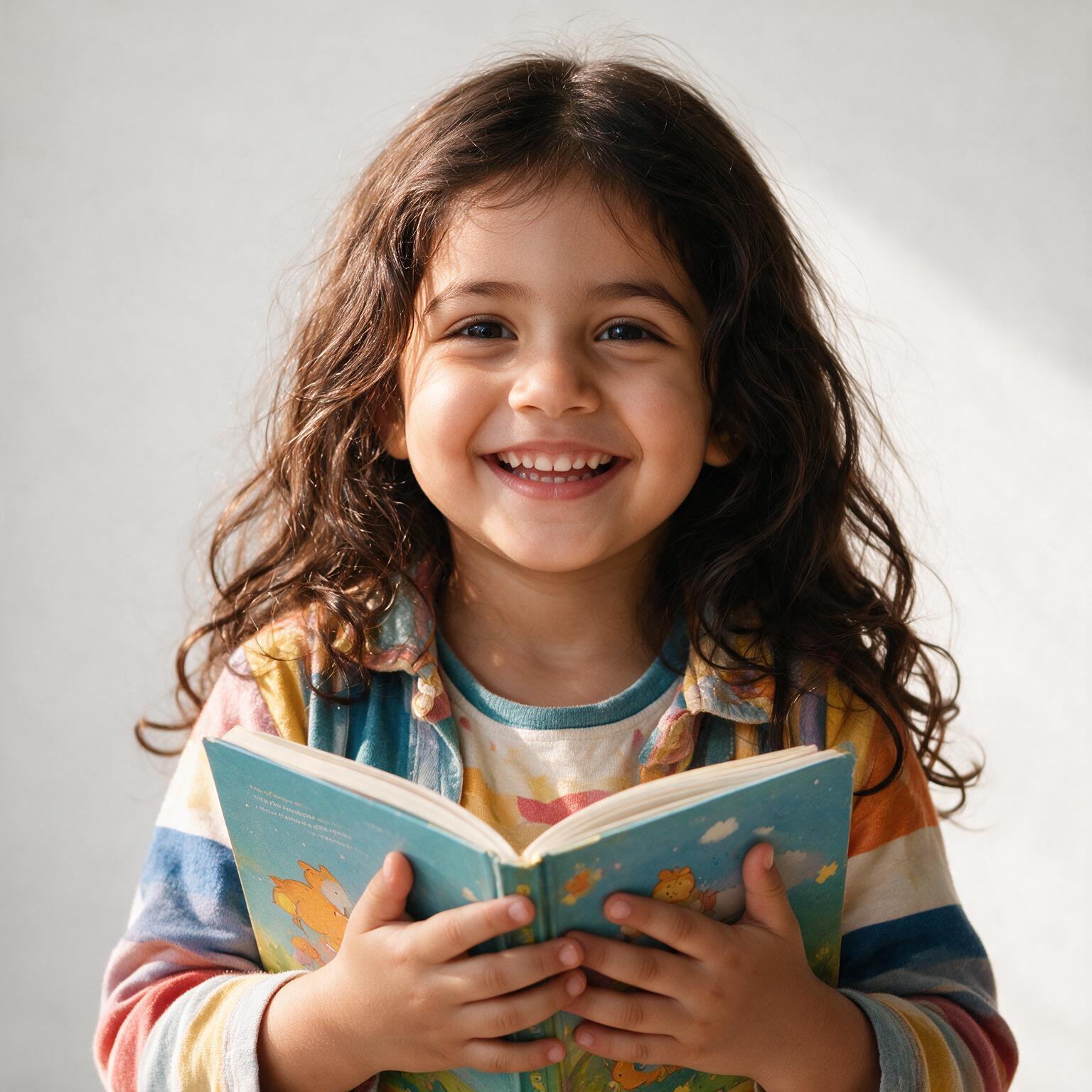 Child reading a storybook